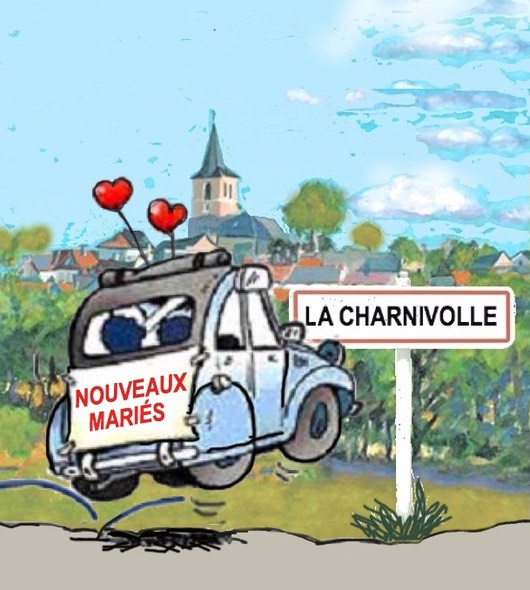 1-LaCharnivolle-nouveaux-maris-2CV