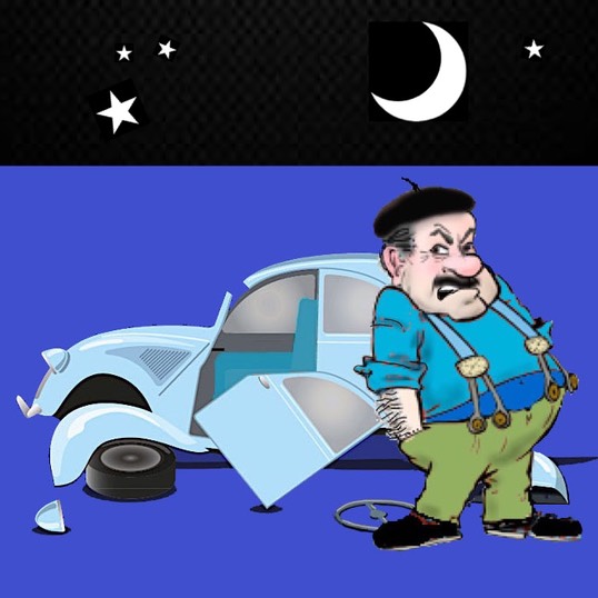 Berlaudiot-2CV-accidentée-nuit-1