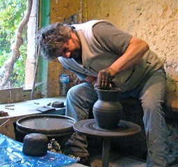 Visite d'atelier, chez Dominique Garet et Roz Herrin.