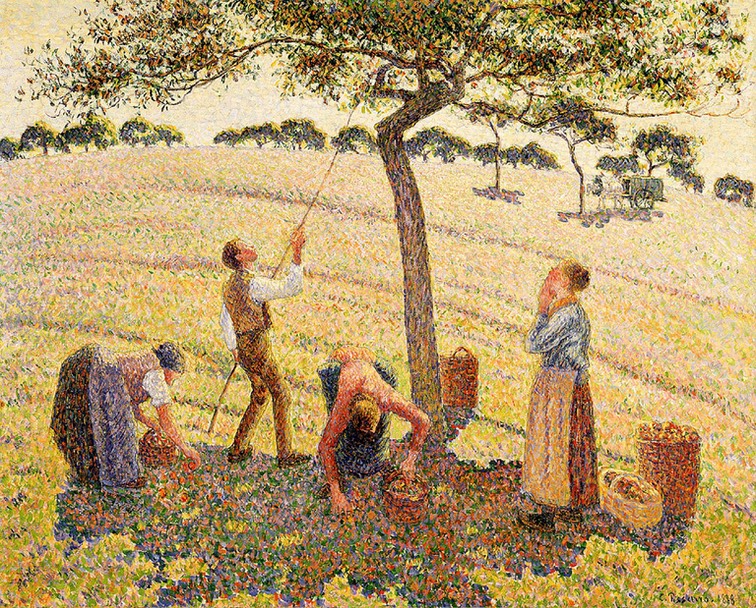 Camille Pissarro - La récolte des pommes à Éragny