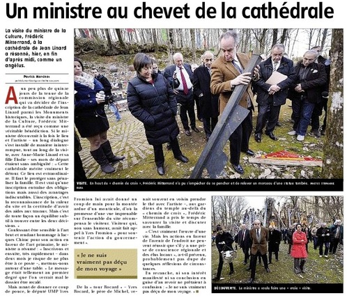Frederic Mitterrand visite Linard