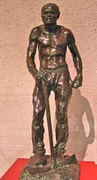 Jean Baffier. "Le travailleur de la terre". Bronze.