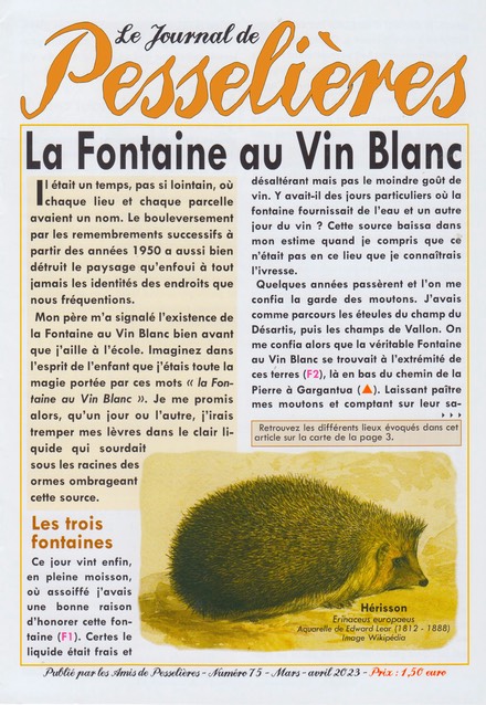 journal Pesselières 2023