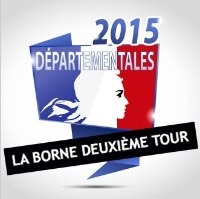 Deuxième tour de l'élection départementale le 29 mars 2015 à La Borne.