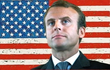 Macron-drapeau-usa