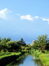 Marais de Bourges. L'orage s'loigne.