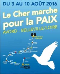 “Marche pour la paix" du 3 au 10 aot 2016, dans le Cher.