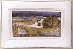 Slavik et Claude Palley. Plat rectangulaire 41,5 X 28 cm.