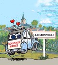 1-LaCharnivolle-nouveaux-mariés-2CV