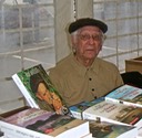 Le romancier Jean Anglade à La Borne.