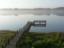 Brume sur la lagune, le matin.